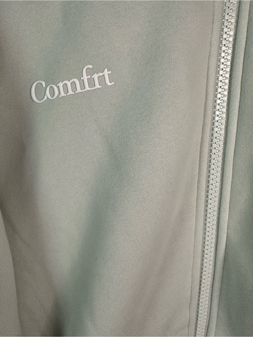 NWT Comfrt Cloud Light Mint Zip-Up Hoodie Jacket Large Unisex - Picture 2 of 7
